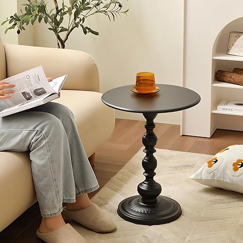 Miniatura 2 de Oinksaak Mesa auxiliar redonda, mesa moderna redonda, mesa auxiliar vintage, mesa auxiliar antigua, mesa auxiliar circular, mesa de centro redonda,