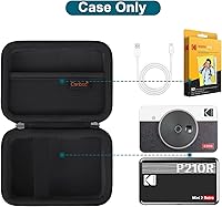 Vista 2 de Canboc Estuche de transporte para impresora fotográfica portátil KODAK Mini 2 Retro 4PASS/KODAK Mini Shot 2 Retro 4PASS 2-en-1 cámara digital