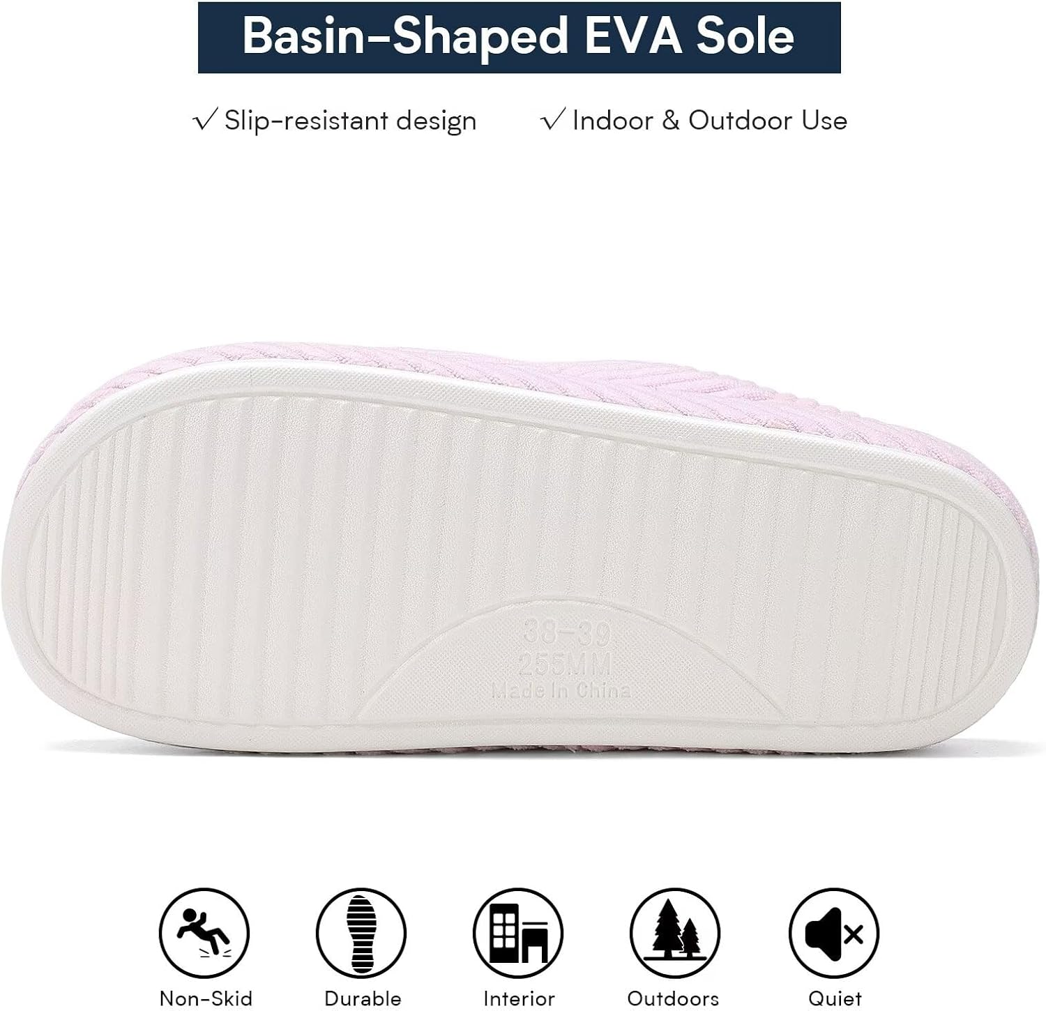 NineCiFun Women's Fuzzy House Slippers Corduroy Memory Foam Warm Slip On Slippers Comfy Bedroom Indoor Outdoor Shoes - Image 6