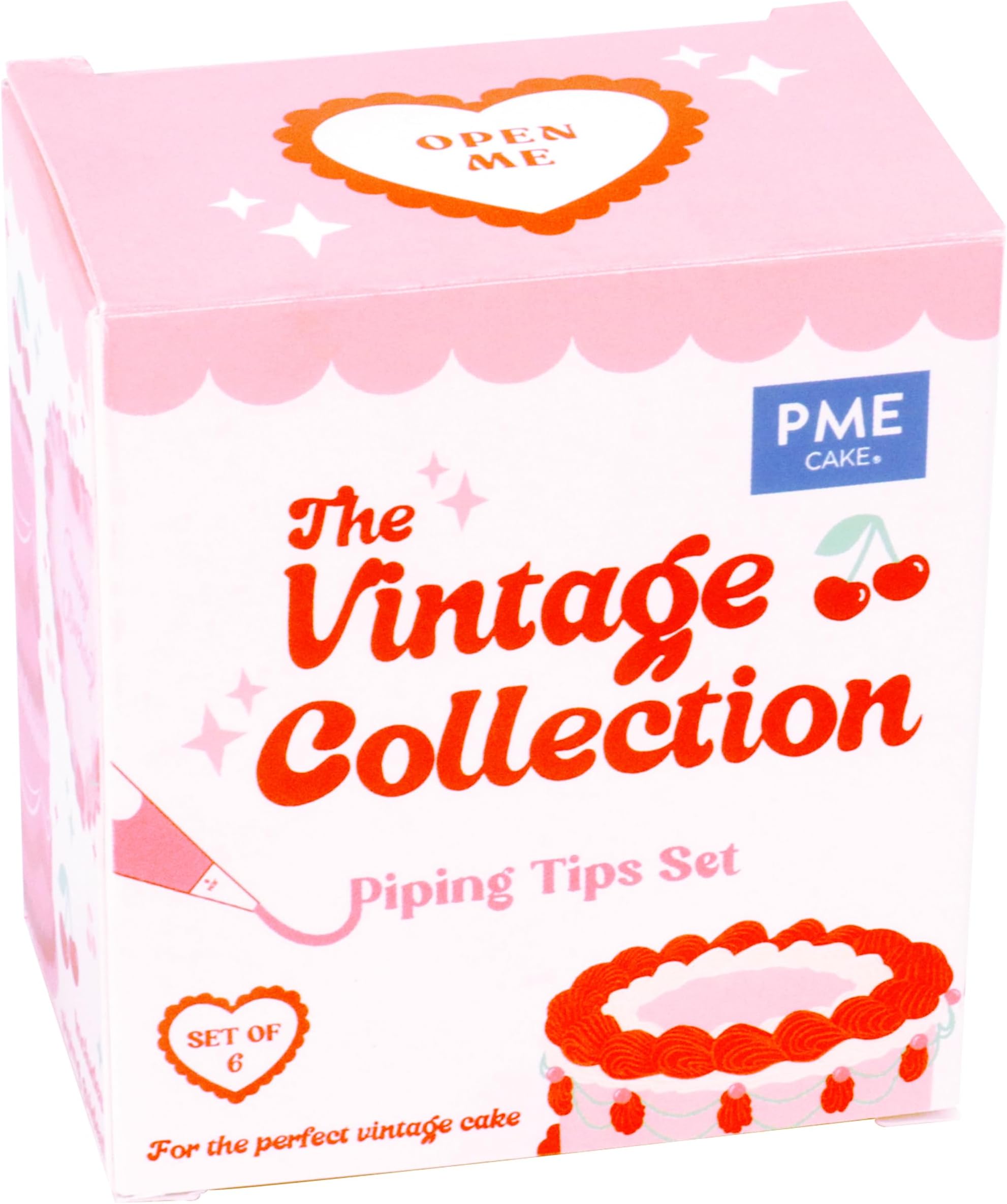 Vintage Cake Piping Tips - Set of 6 Icing Nozzles