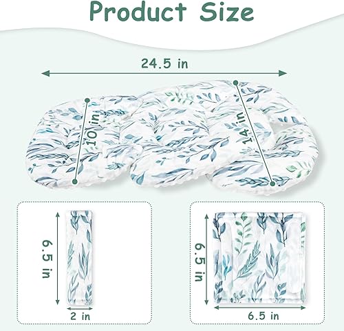 Miniatura 4 de DILIMI Inserto para asiento de automóvil infantil, soporte para la cabeza del asiento de automóvil para bebé con 2 almohadillas de correa, cojín