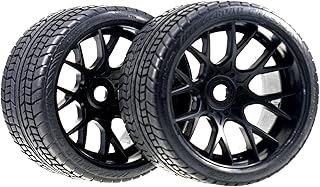 Sweep Racing Road Crusher On Road Belted Black Monster Truck Rubber Tires (2) SWSRC1001B
