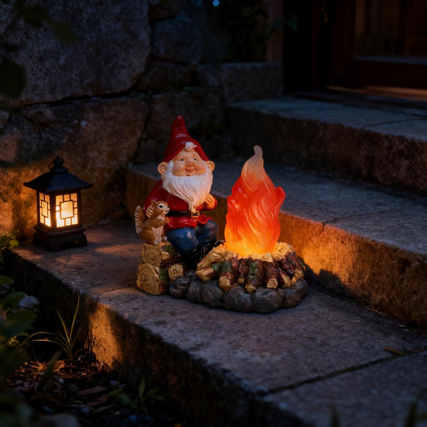 Solar Light-Up Garden Gnome Statue - Waterproof Outdoor Decor for Garden, Yard, Porch Patio Lawn Balcony,Decorations for Families and Holiday Enthusiasts for Women,Grandma, Housewarming - Image 7