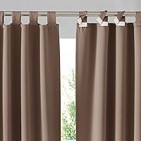 Vista 15 de RYB HOME Cortinas para exteriores para patio – 2 paneles cortinas para exteriores desmontables con parte superior adhesiva, impermeables, opacas