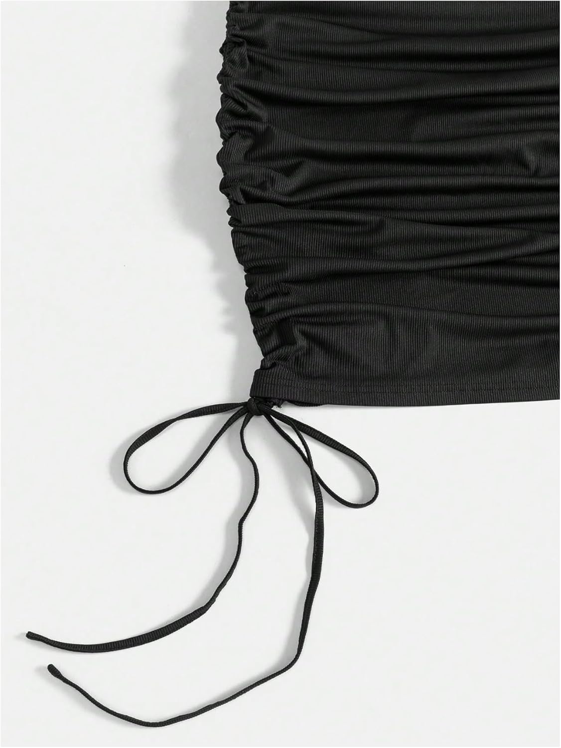 Floerns Women's Plus Size Short Sleeve Drawstring Ruched Crew Neck Bodycon Short Dresses - Image 4