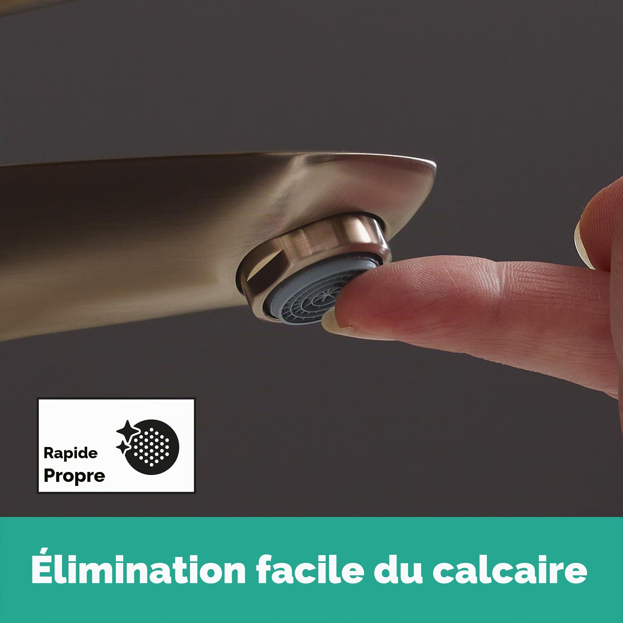 hansgrohe Talis E Mitigeur de lavabo 110, avec tirette et vidage, bronze brossé, 71710140
