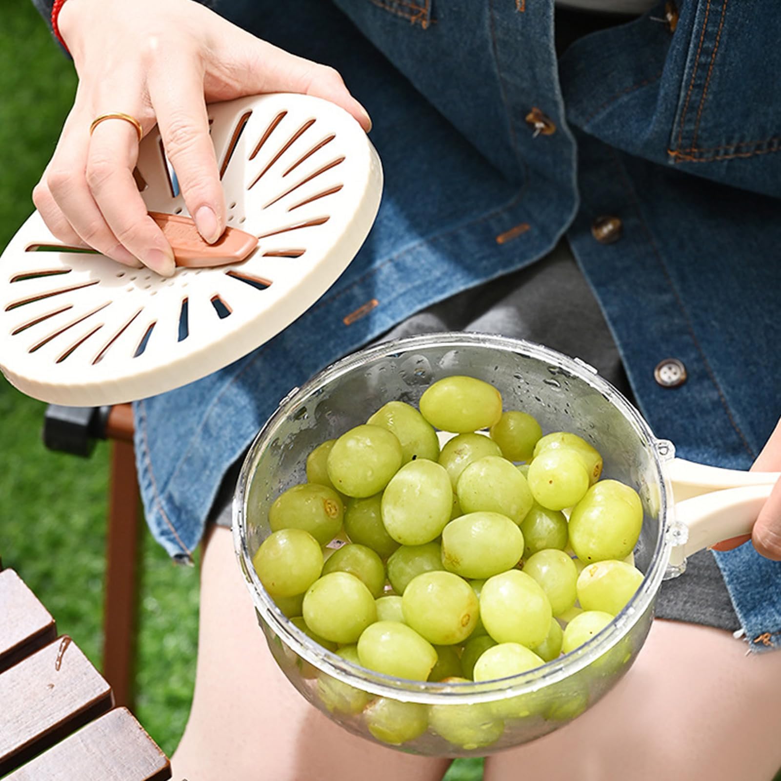 AONEGOLD Frischhaltebox für Beeren und Obst, praktische Küchen‑Aufbewahrungsbox, Gemüse‑Obst‑Behälter zur Frischhaltung von frischen Lebensmitteln in der Küche
