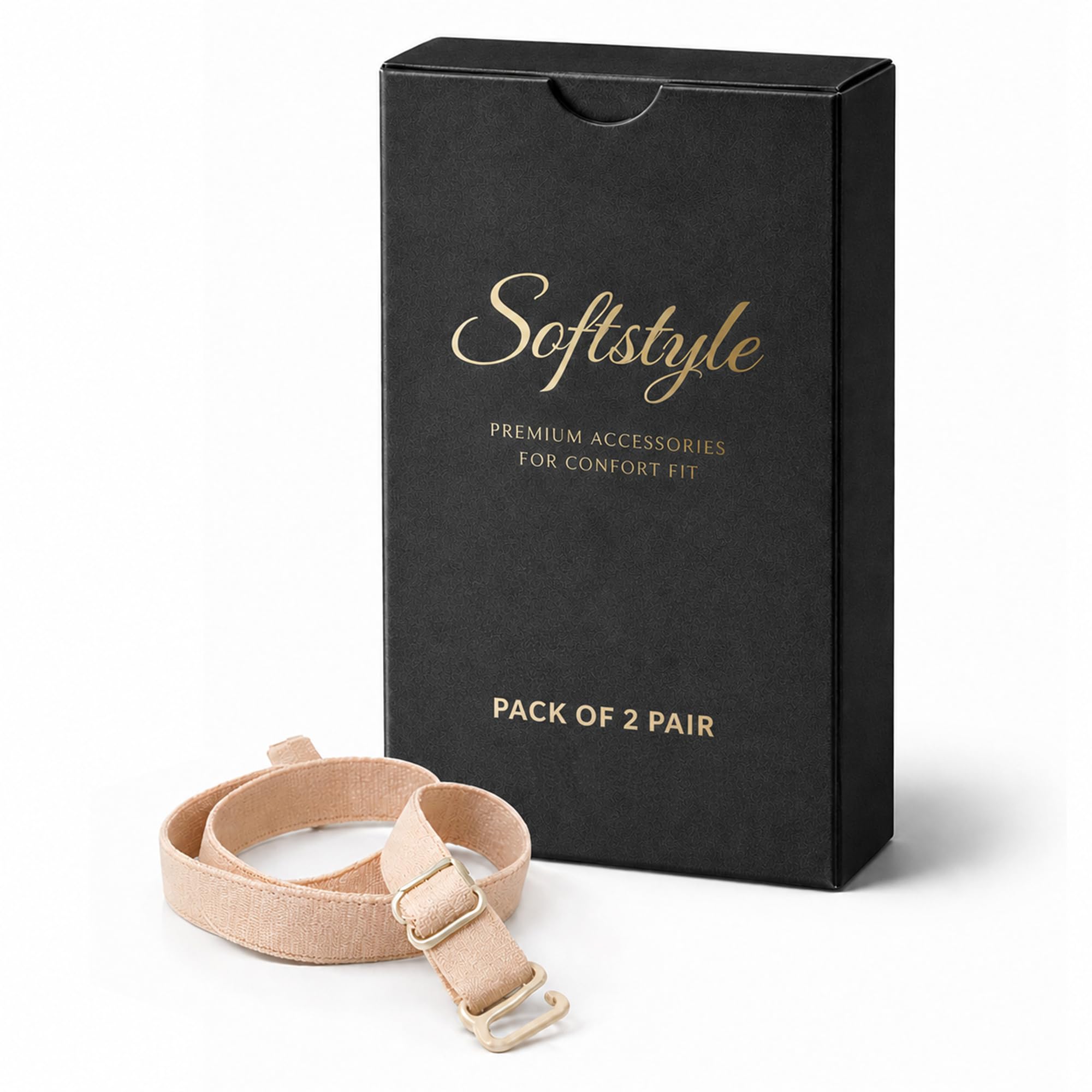 softstyle Designer Fancy Bra Strap for Women Beige-picture-43