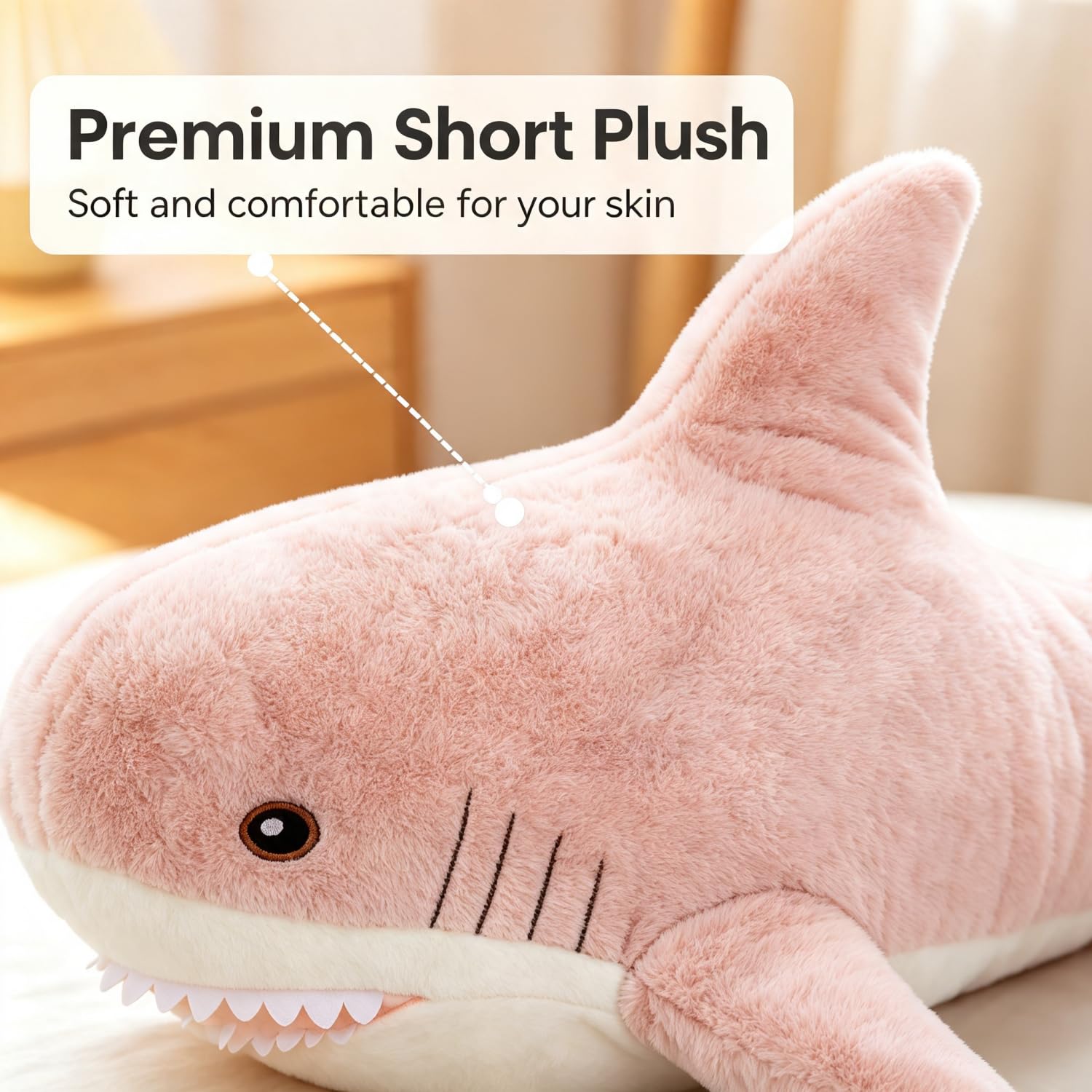 Amazon.co.jp: OPHRBU ピンク 39.4インチ サメのぬいぐるみ ぬいぐるみ
