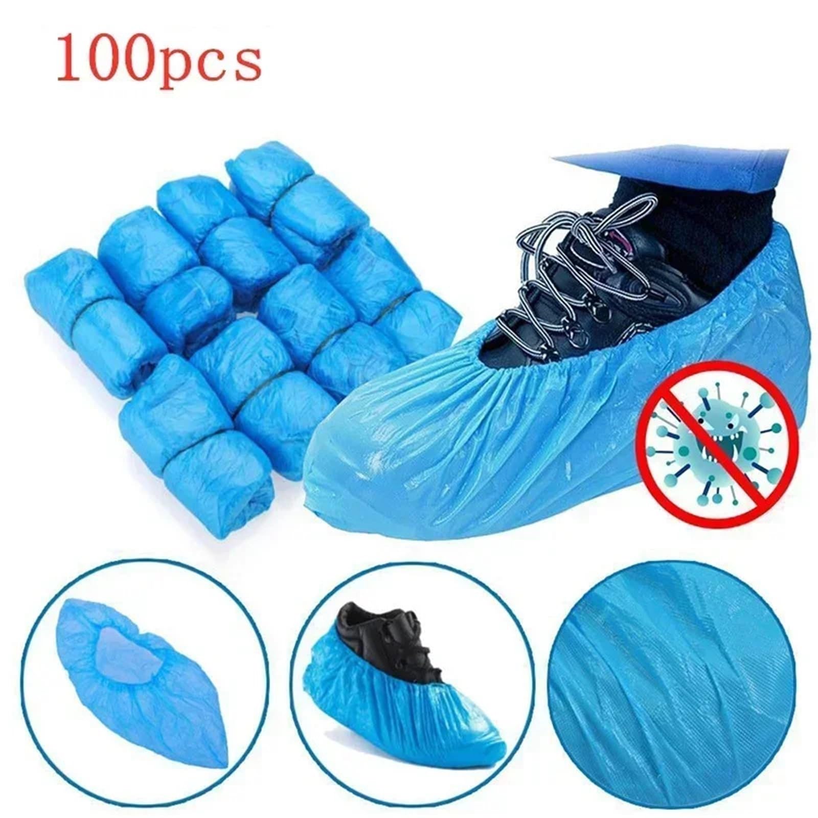 Copriscarpe Copriscarpe impermeabile Copripiedi antiscivolo in plastica imbottito in PE for interni antipioggia(1000pcs)