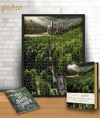 A arte de Harry Potter: caixa de luxo colecionável com quebra-cabeça 500 peças e minilivro
