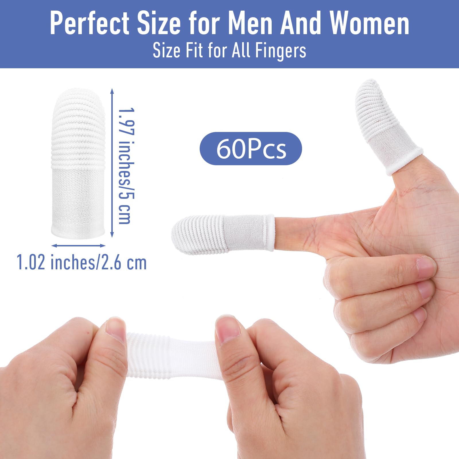 Haustier Zahnpflegeset Hundezahnbürsten Set 60 Stück weiche Fingerzahnbürsten waschbar inklusive Reinigungstüchern für die Zahnpflege von kleinen Hunden Katzen Welpen und Kätzchen zu Hause - 3