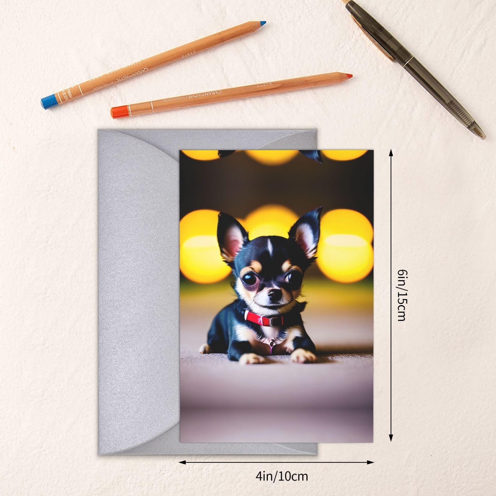 Chihuahua-Geburtstagskarte - Süße Hundekarte Für Viele Anlässe | 12,7 X 17,8 Cm | Hochwertige Klappkarte