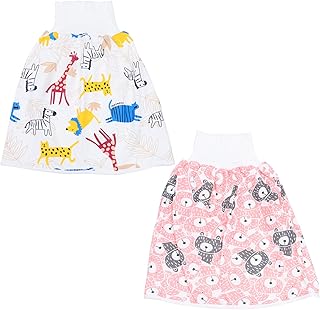 GARVALON 2 peças de fraldas para bebês calcinha de cintura alta algodão puro calças de treinamento para crianças recém-nascidos fraldas de pano reutilizáveis fraldas de bebê laváveis bolso de fraldas de bebê