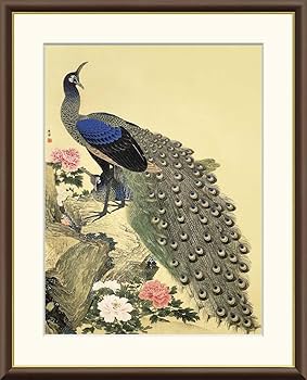 Amazon.co.jp: 円山応挙「牡丹孔雀図」 高精細ジクレー版画 日本の名画