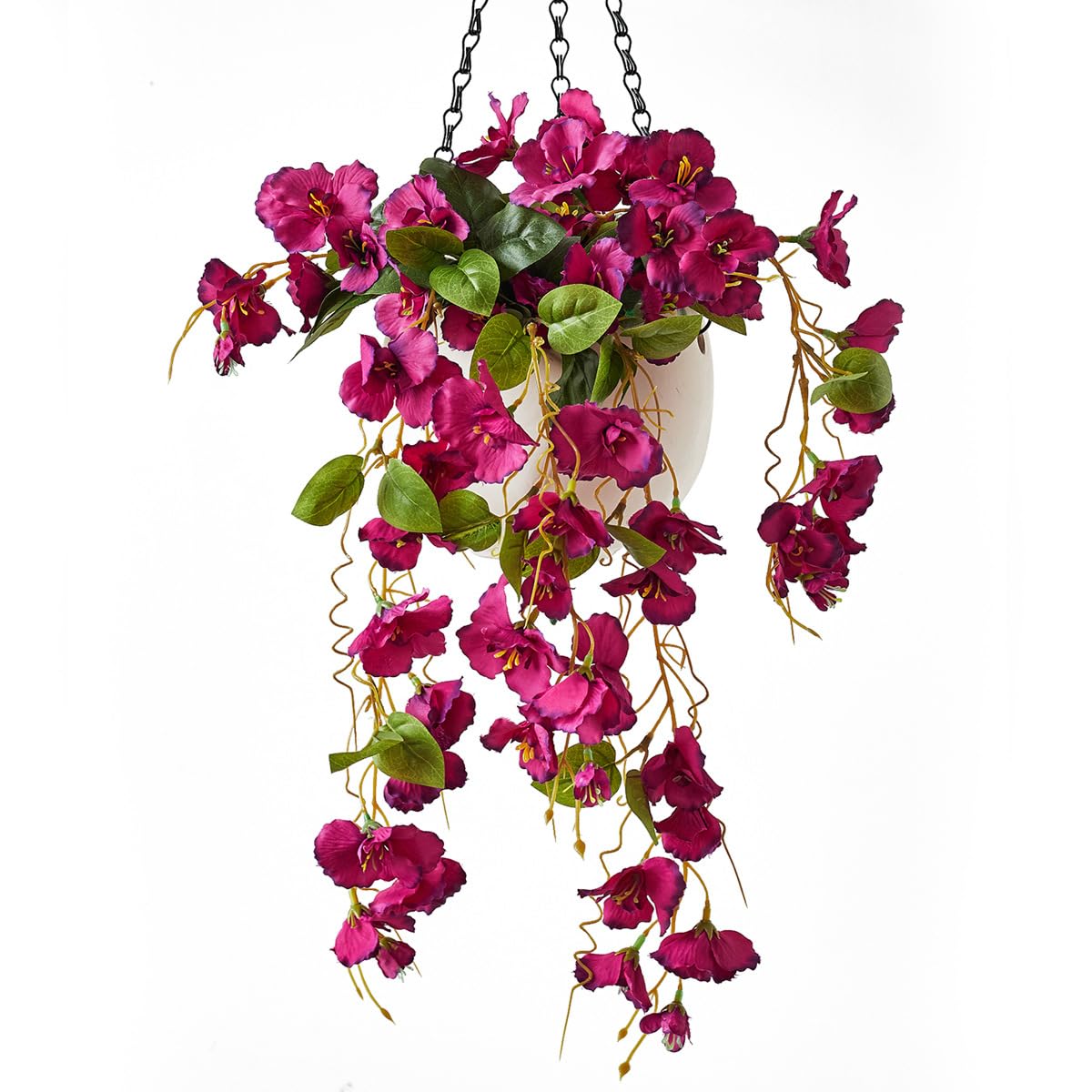 Tfaoys P Red Flower Wall Decor Cascading Silk Floral Vine 22.8In For Front Porch Yard Patio Window Accent Indoor Home Ornament Faux Trailing Floral Swag Wall Arrangement Vertical Flower Vine Indoor Doorway Accent