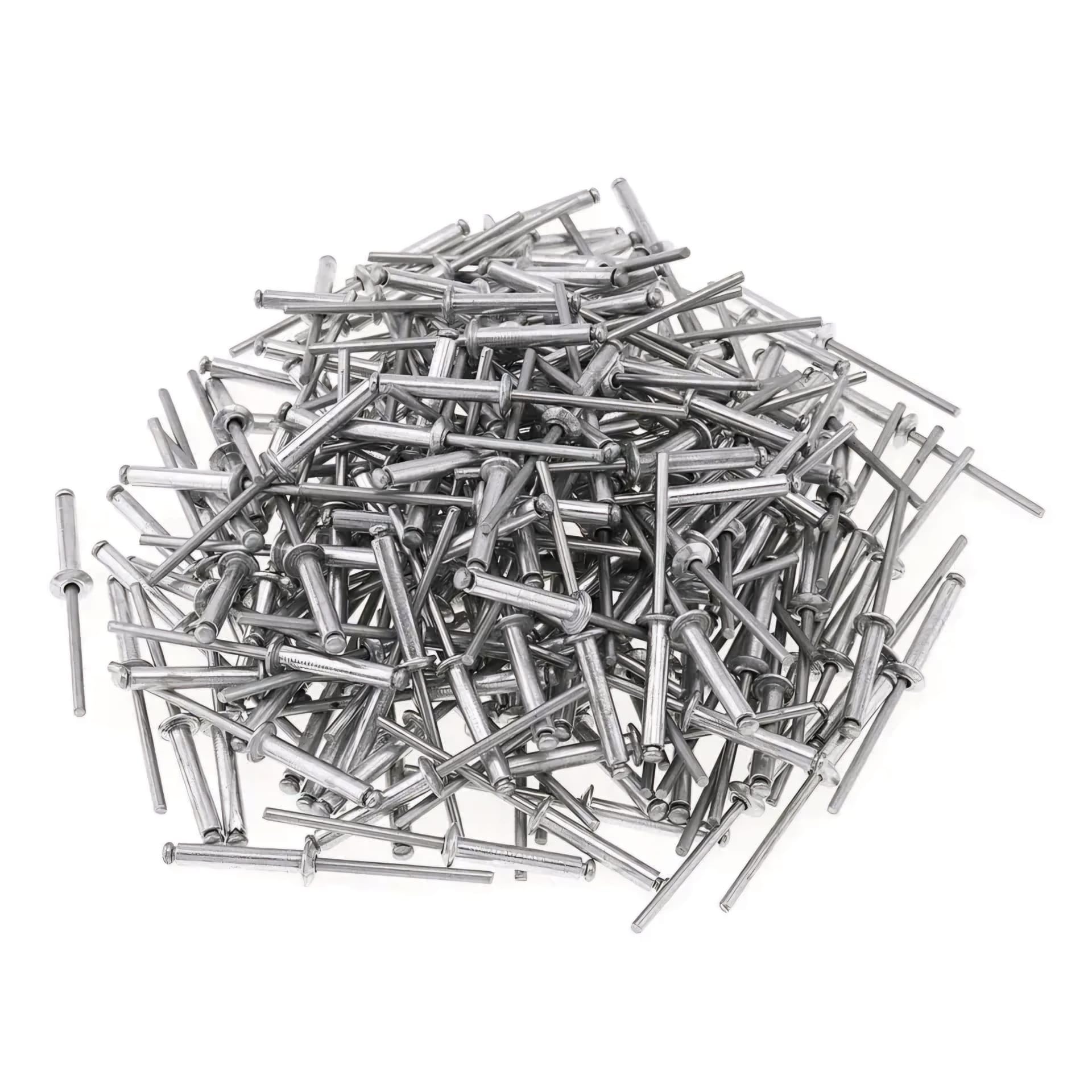 Set rivetti in alluminio rivetti ciechi per rivettatrice 3.2 4 4.8 mm (4x8mm, 100, Pezzo)