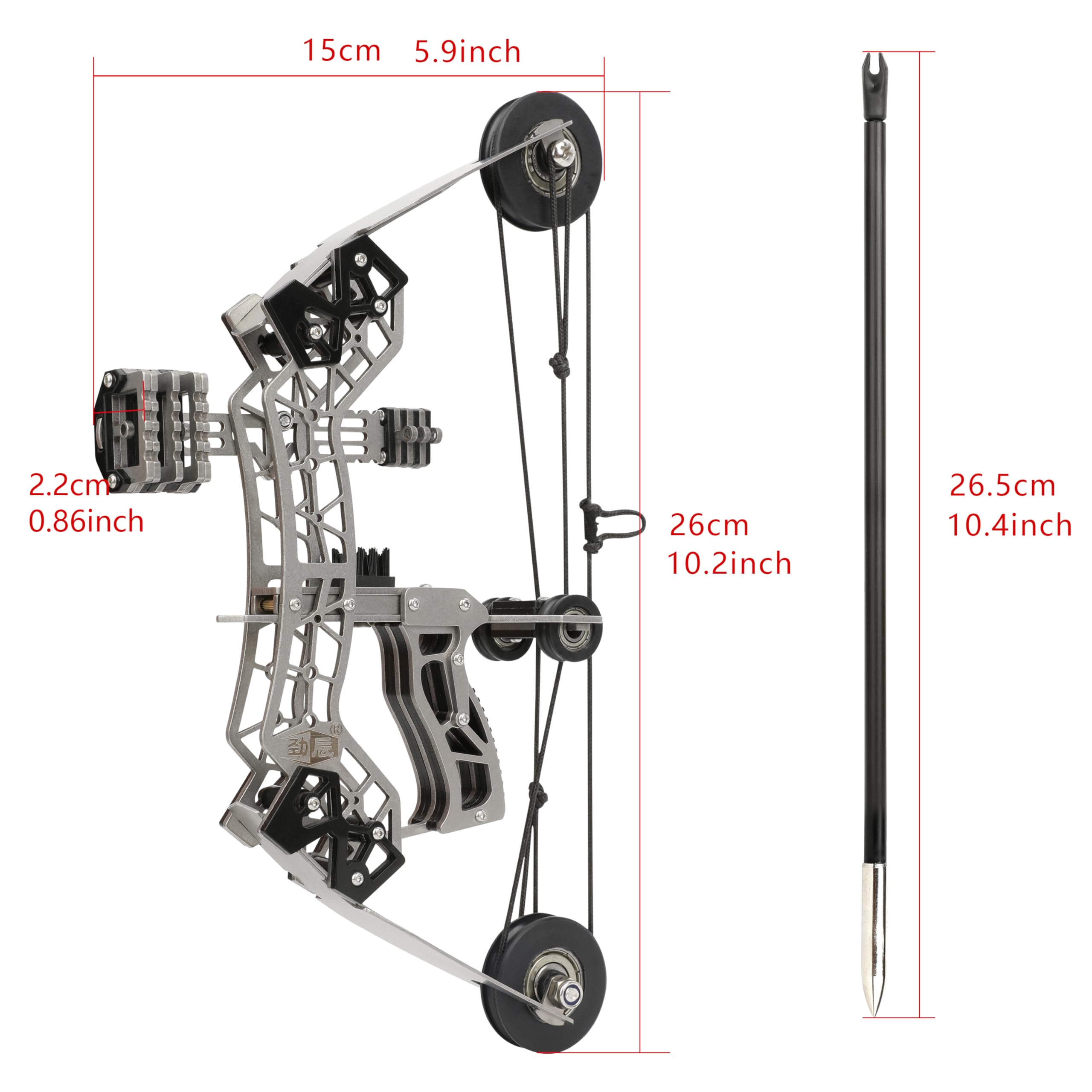 SHARROW Compound Bogen und Pfeile Set für Jugend und Erwachsene, Taschenbogen Compoundbogen Pfeile Kit mit Zielscheibe für Bogenschießen Outdoor Schießen (Typ 9)