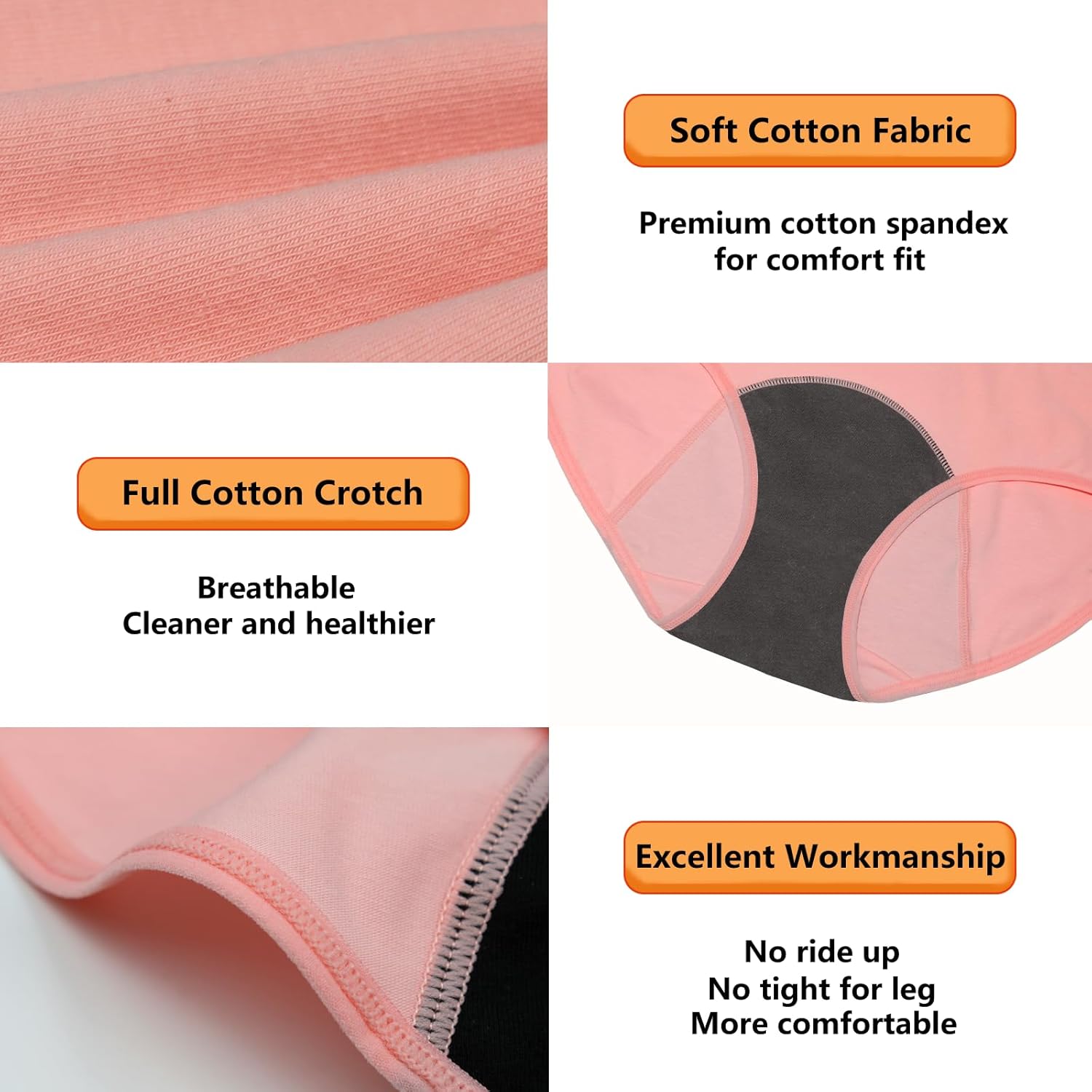 Teen Girls Period Underwear Leakproof Panties Menstrual Panty Cotton Kids Protective Briefs - Image 5