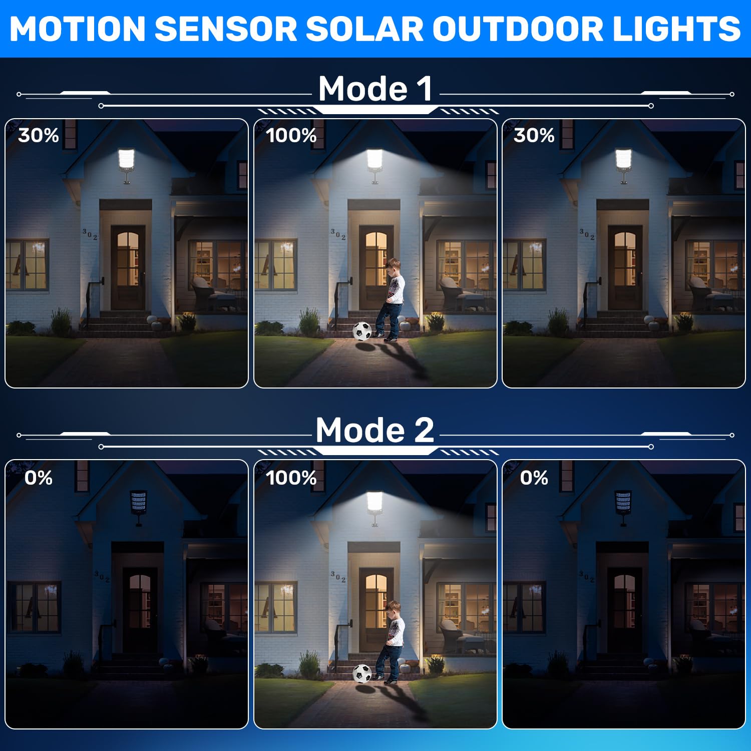 LEKIA Solar Lights Outdoor, 6500K Super Bright Solar Street Lights Outside Dusk to Dawn with Motion Sensor and Remote Control - Image 3
