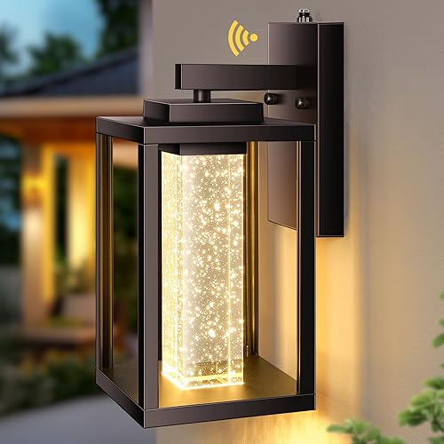 Miniatura 29 de VIANIS Accesorios de iluminación exterior negros para montaje de pared para casa, paquete de 2 luces de porche al aire libre del atardecer al