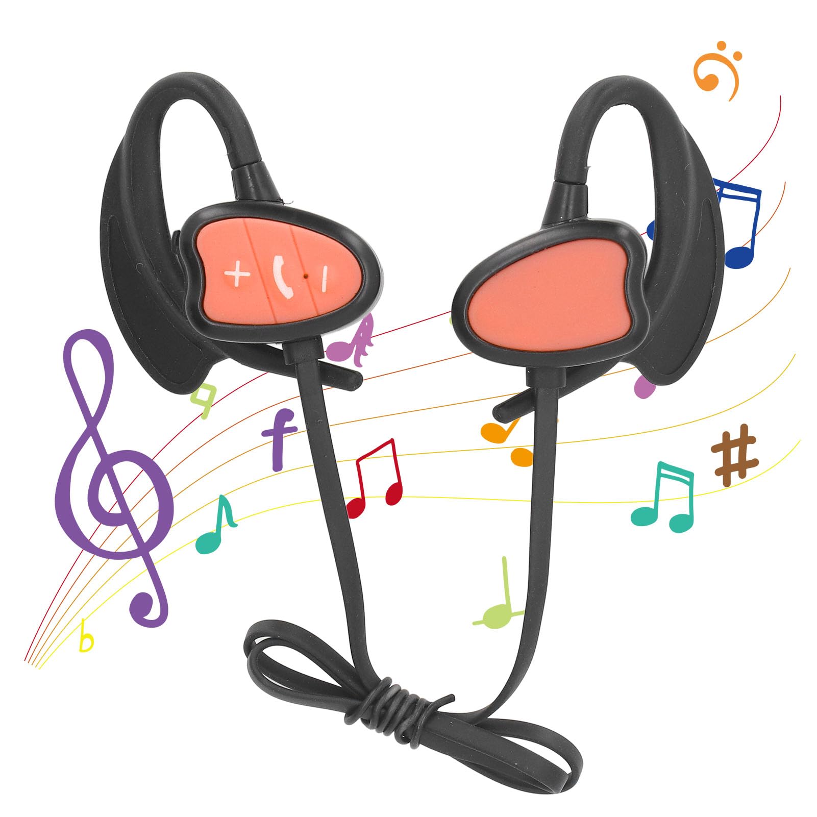Casque Bluetooth Natation IPX8 Étanche Avec Réduction Bruit Et Invites Vocales - Noir