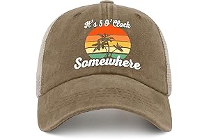 Vintage Jimmy Buffett Hat: It's 5 O'Clock Somewhere Trucker Hat