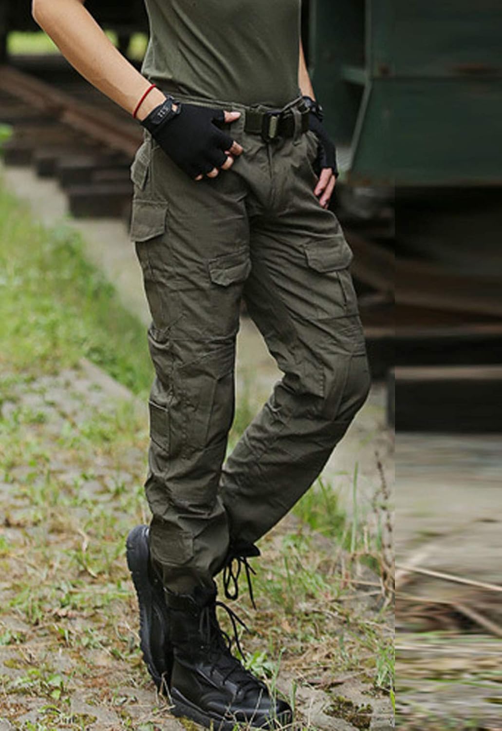 Flygo Mens Ripstop Tactical Pants Lightweight Operator EDC Assault Cargo Pants