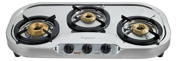 Pigeon by Stovekraft Elegance Cook Top 3110 DT LPG Stove, 3 Burner