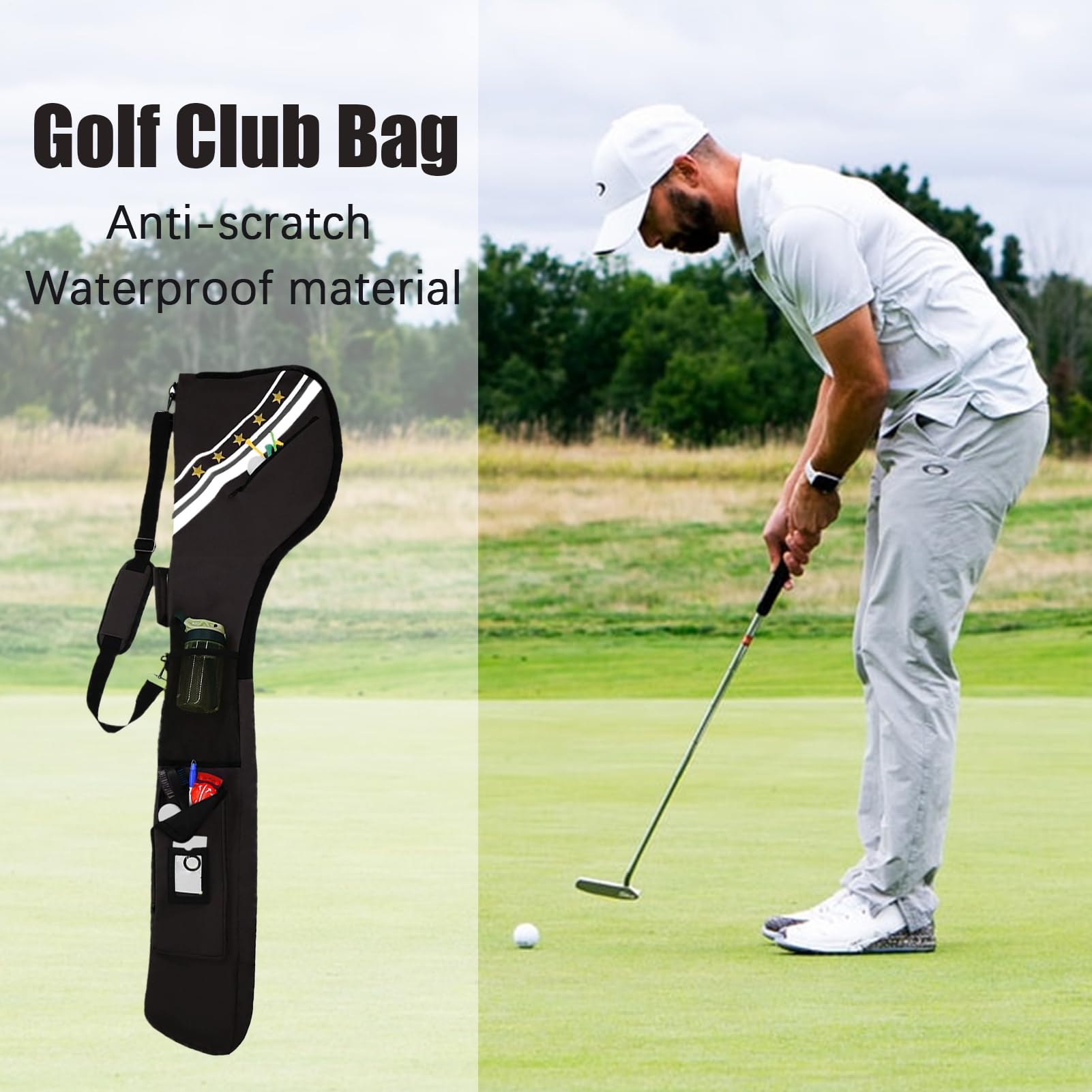 Bolsas De Palos De Golf Para Hombres Bolsa de Golf Ligera para 7-10 Palos