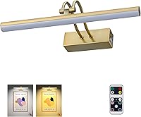 Vista 21 de Luz Inalámbrica para Cuadros, Luz de Arte a Batería (Bronce, 20 PULGADAS)