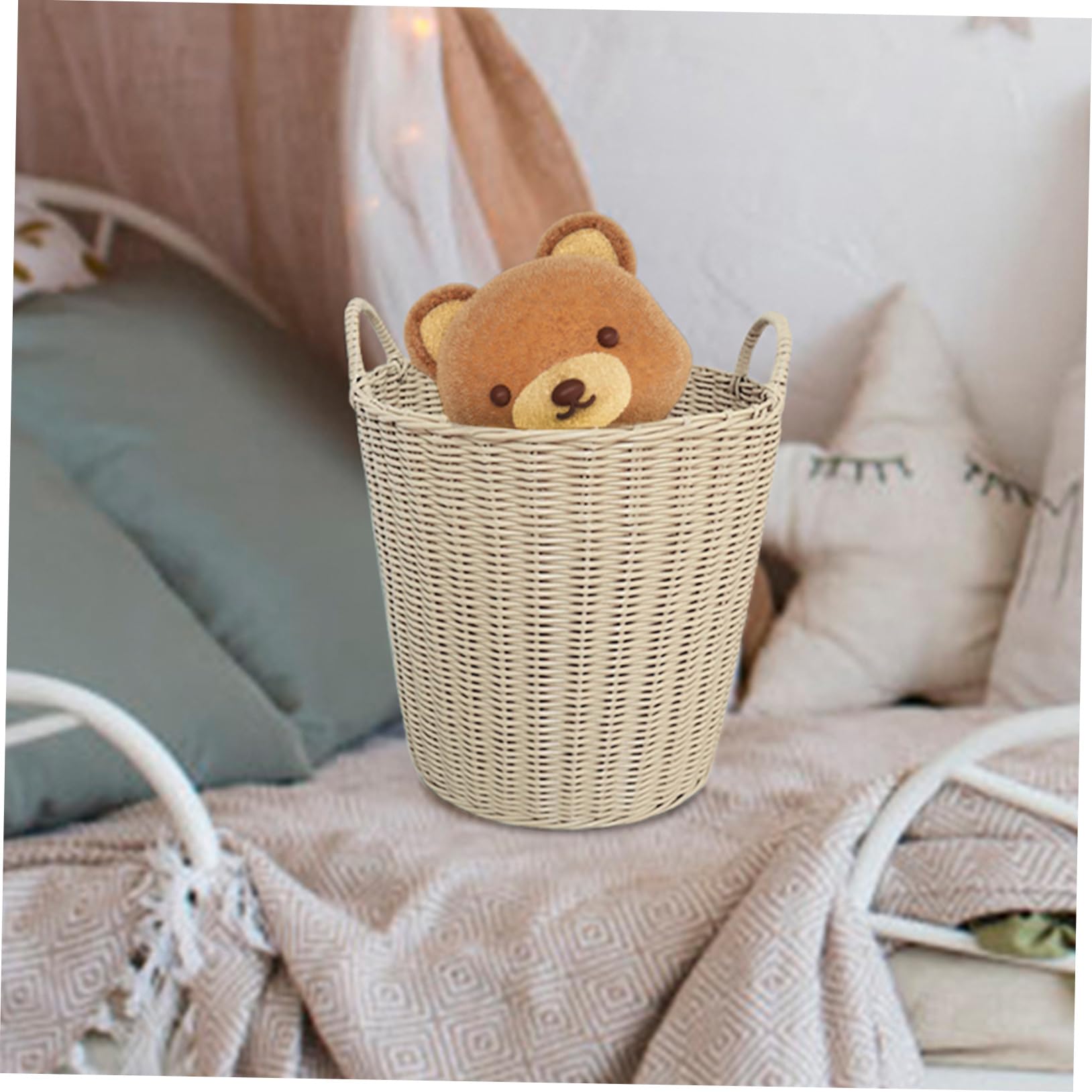Healifty 1 Pieza Cesta de Almacenamiento Infantil de Organizador Portátil para Ropa Sucia y Juguetes para Baño y Hogar