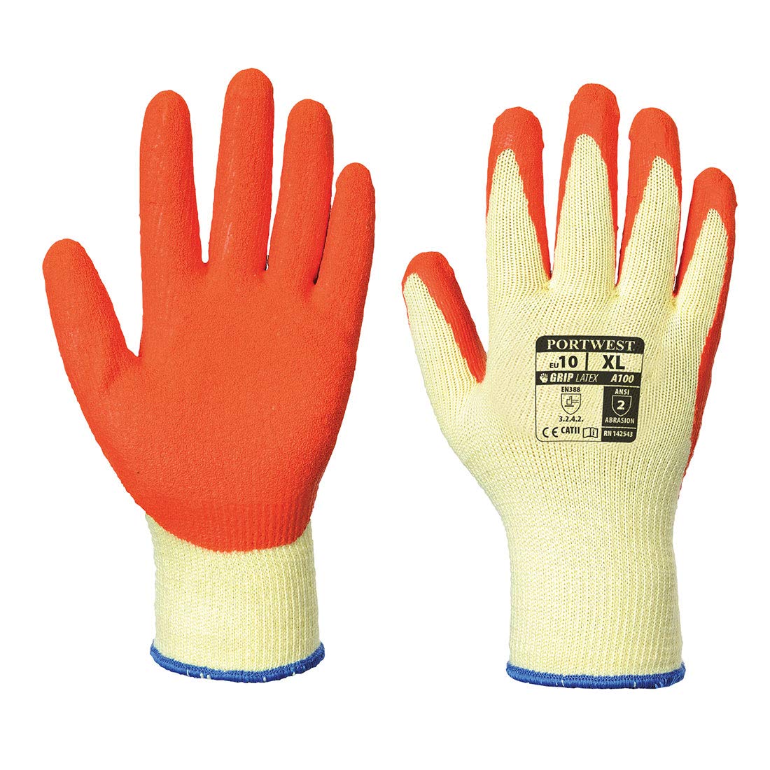 latex handschuhe orange Portwest Grip Latex-Handschuh, Größe: M, Farbe: Orange, A100ORRM Baumarkt julybikesale Orange heavy weight latex Size:57.5cm (22.5