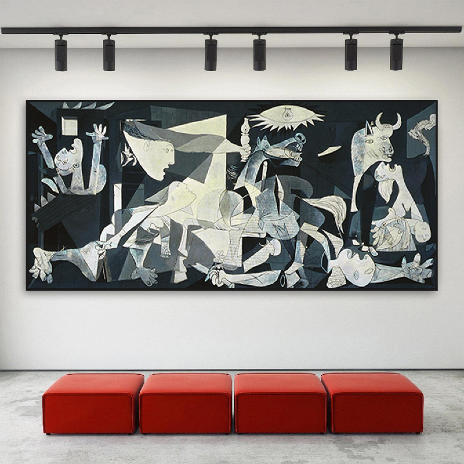 SXKJ Picasso Guernica Famosi Dipinti Su Tela Poster E Stampe Picasso Riproduzioni Di Opere D'arte Immagini Complementi Arredo Casa Cuadros 80x160 cm Senza Cornice