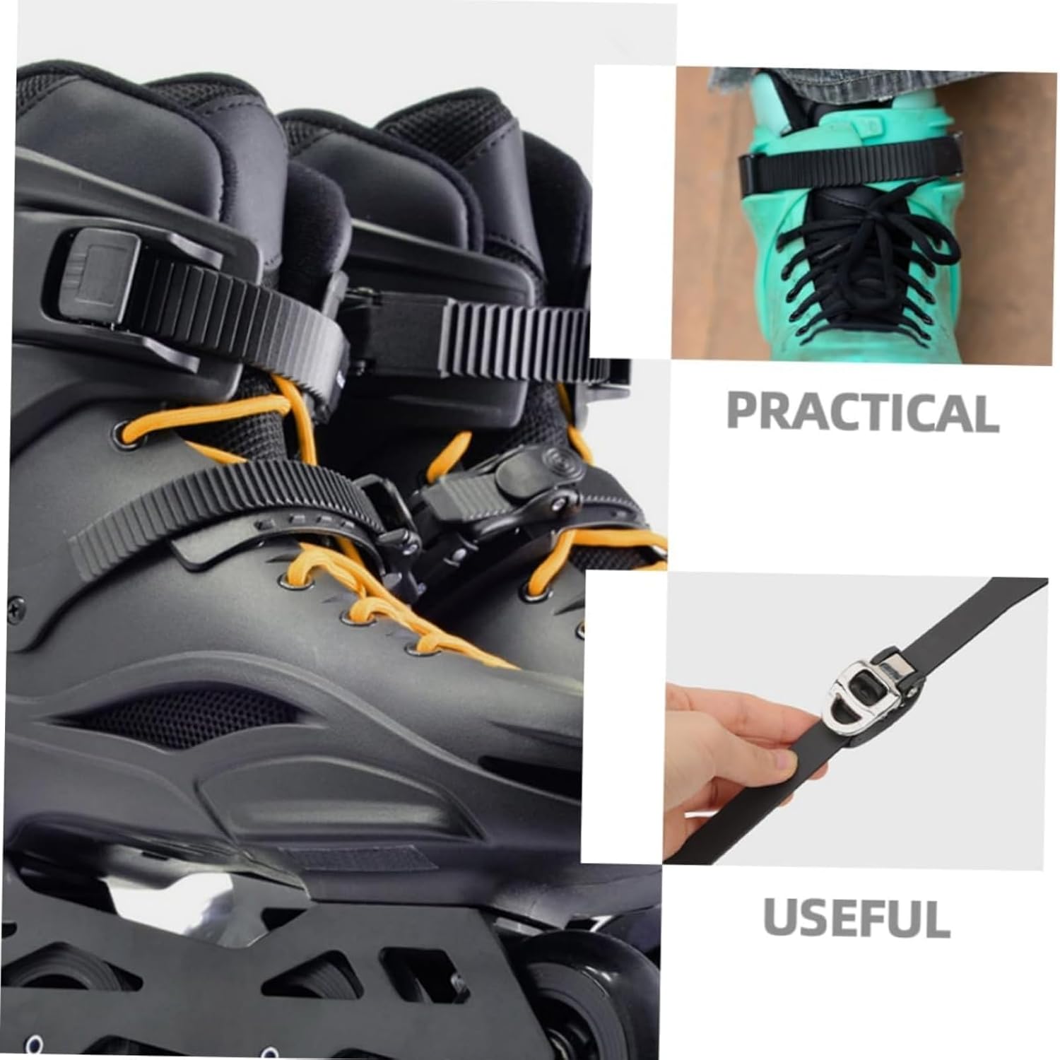 [Diggly] 8個 ホッケーシューズのバックル ローラースケートのバックル アイススケートスト スケートユニバーサルバックルスト