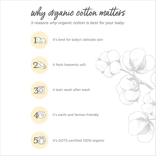 Miniatura 3 de Burt's Bees Baby Mantas para bebé, 100 % algodón de muselina orgánico, multiusos, ligeras y transpirables, elefantes en flor, paquete de 3