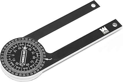 Miter Saw Protractor 7.25 Inch Aluminum Alloy with Laser Engraved Scaled.