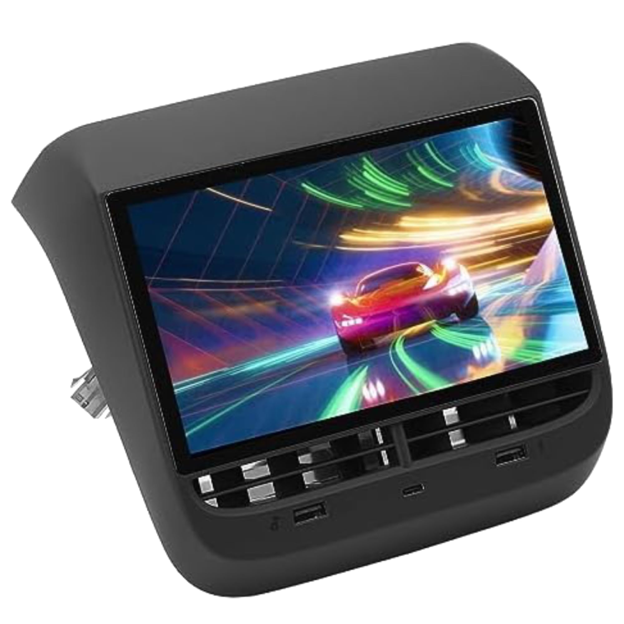 Écran D'affichage de Siège Arrière pour Modèle 3 Modèle Y Système de Divertissement à écran LCD HD 1024x600 7 Pouces Lecteur Multimédia 2 + 32 Go ROM avec Chauffage de