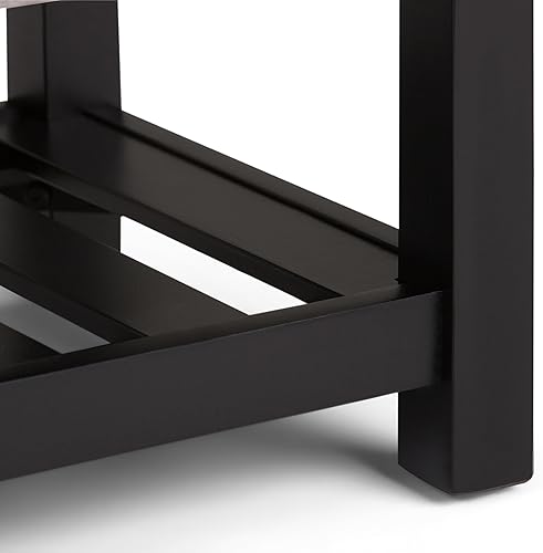 Miniatura 53 de SIMPLIHOME Cosmopolitan - Banco otomano rectangular de transición de 44 pulgadas de ancho con parte inferior abierta en piel sintética vegana gris