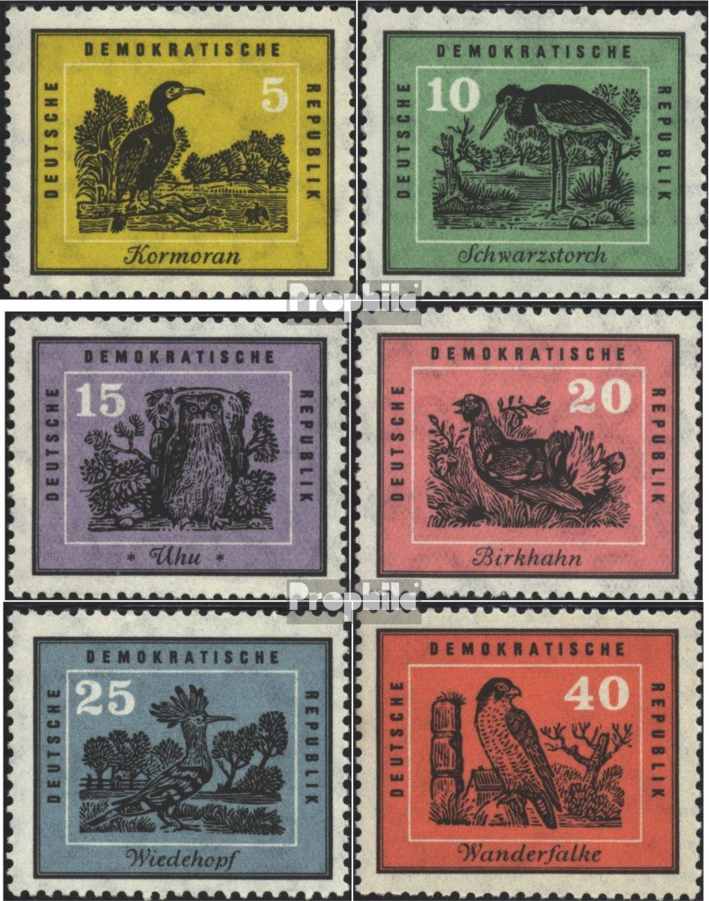 Prophila Collection DDR 698-703 (Completa.Edizione) MNH ** MNH 1959 Uccelli (Francobolli per i Collezionisti) Uccelli