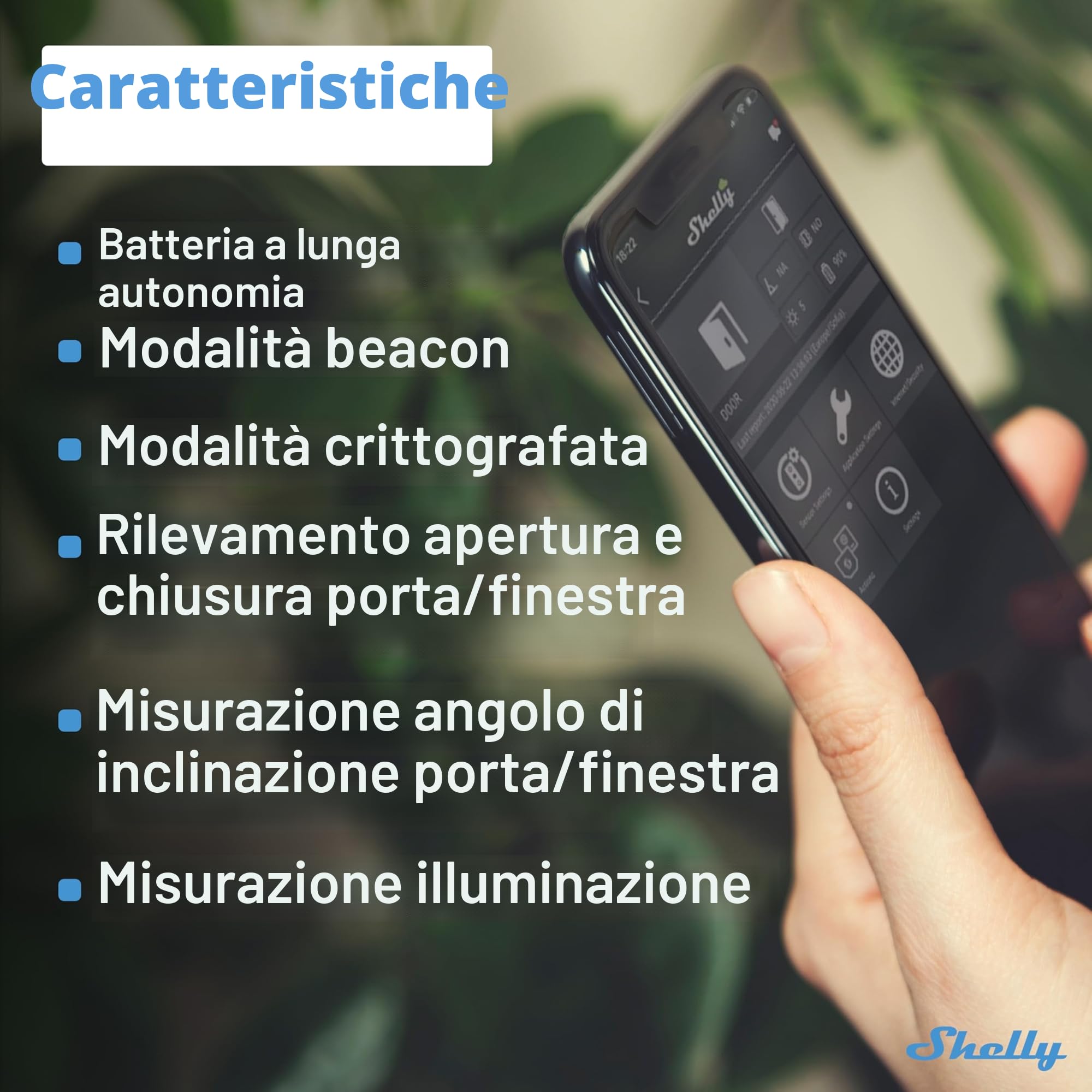 Shelly Smart Security Bundle | Pacchetto Sicurezza Intelligente | Dispositivi Bluetooth | Domotica | Nessun Hub richiesto | Lunga durata della batteria | Zone di allarme personalizzate