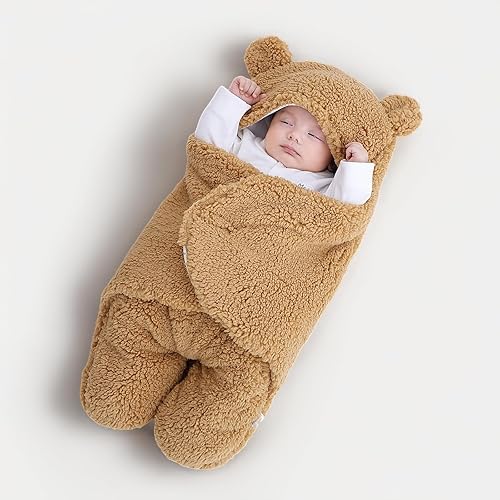 Baby Girl Newborn Essentials, mantas marrones para recién nacidos de 0 a 6 meses, manta de felpa suave para bebé recién nacida, ropa para niños y