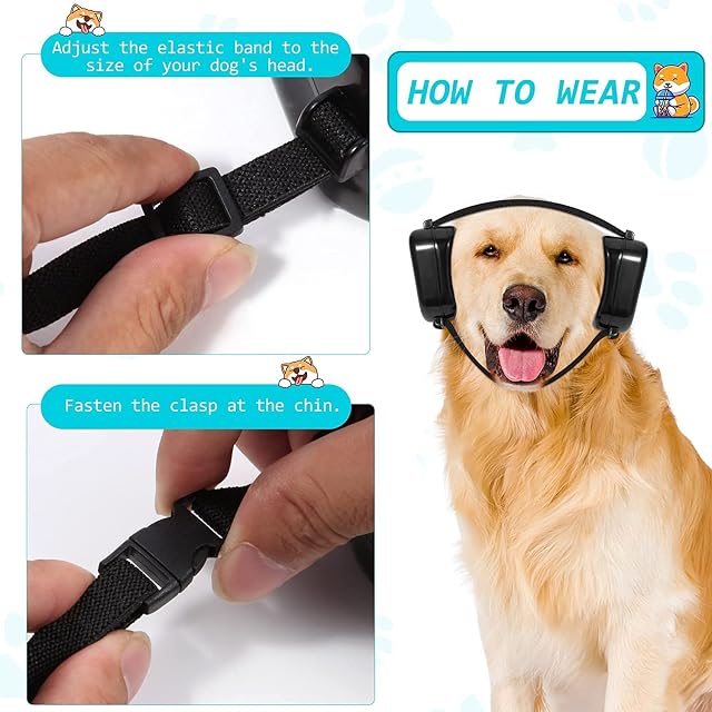 Foto 7 de 7 de VasedGins Orejeras para perros, protección auditiva para perros, protección auditiva para perros