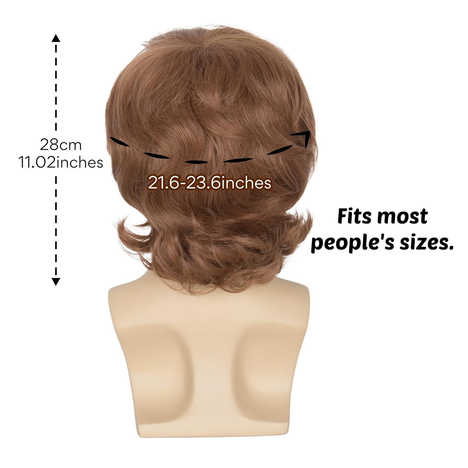 Yan Dream Men Short Brown Funny Wig with Glasses and Cosplay Teeth 70s Party Halloween Outfit - Image 5