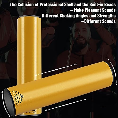 Miniatura 3 de EASTROCK Instrumento de percusión de acero inoxidable con agitador de cilindro y percusión latina para acompañamiento profesional de banda (acabado