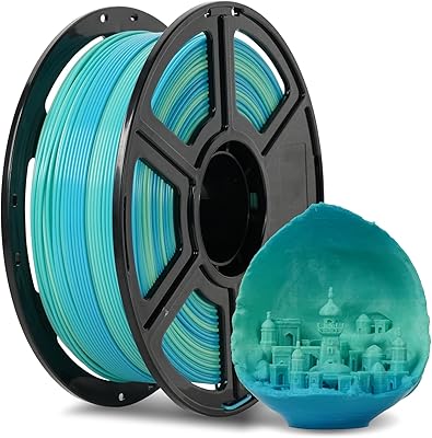 20 – FLASHFORGE PLA Filament 1.75mm +/- 0.02mm Blue to Yellow Gradient, Smooth Color-Changing 3D Printer Filament 1kg (2.2lbs) Spool, 3D Printing…