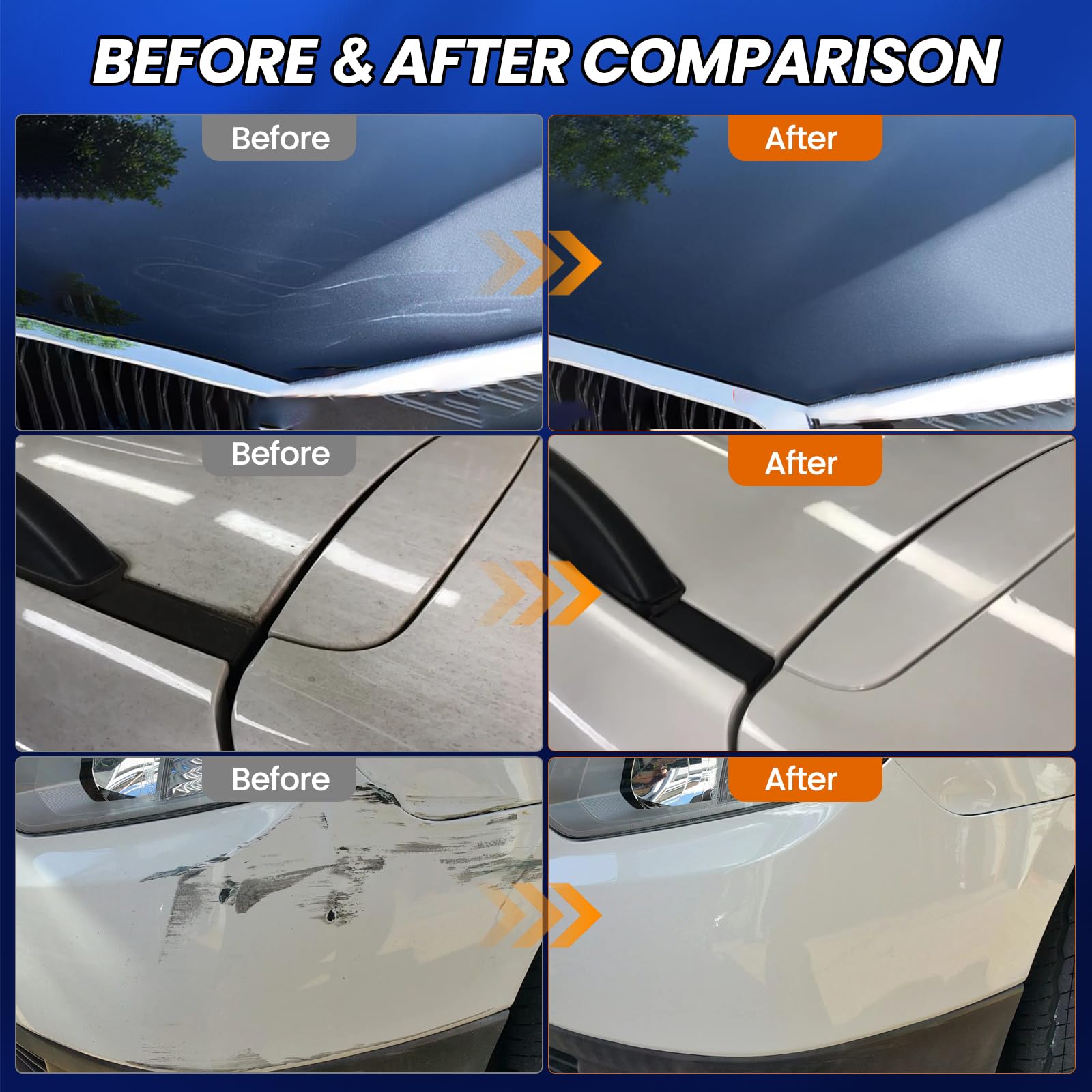 Car Scratch Remover Removes Scratches Swirls And Scuffs With Wax Rubbing Compound With Buffer Pad And Microfiber Towel For Cars Motorcycles SUVs Trucks For Car Owners 3.4 Ounces - 5