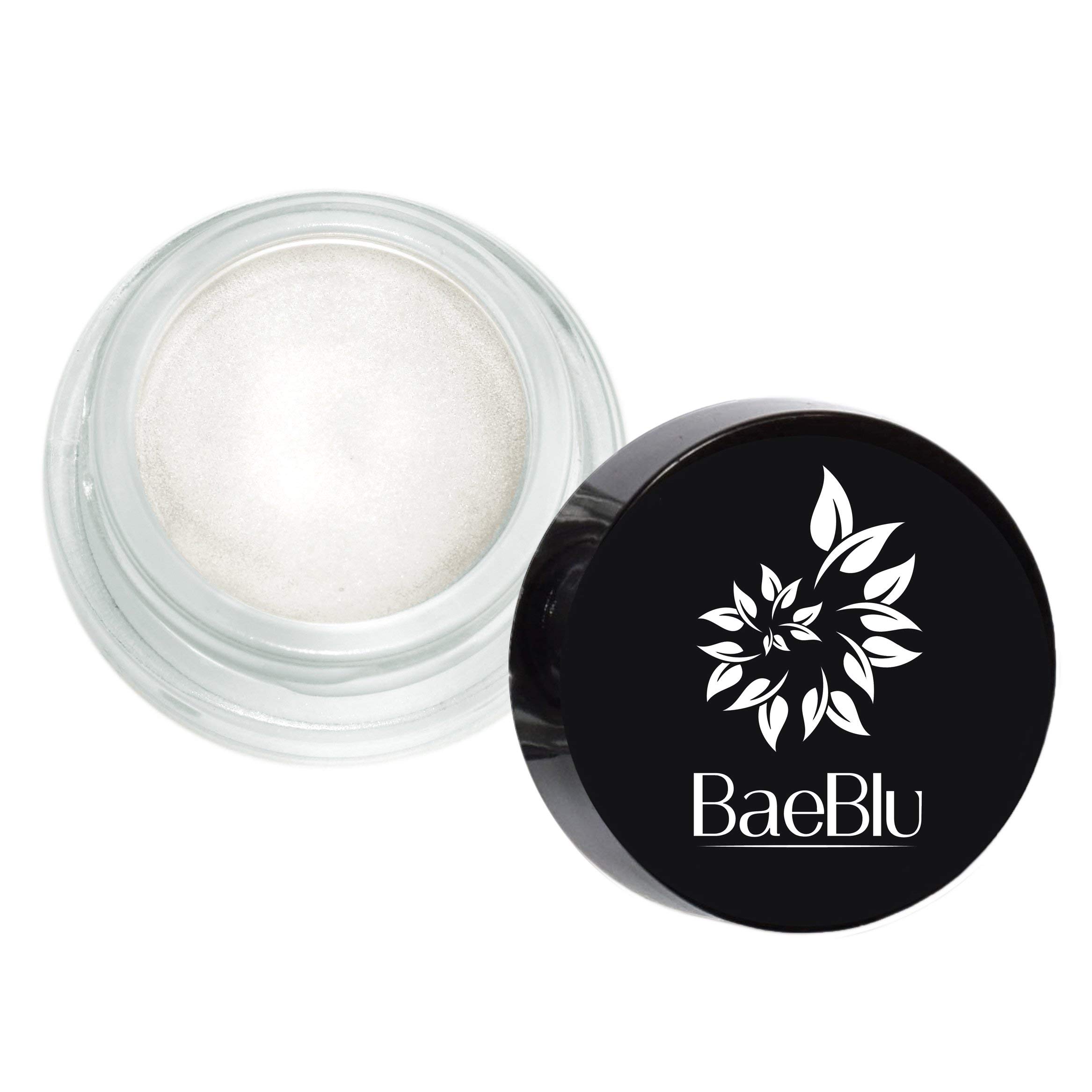BaeBlu Organic Shimmer Highlighting Cream, for Eyes or Cheeks, 100% Natural, Platinum
