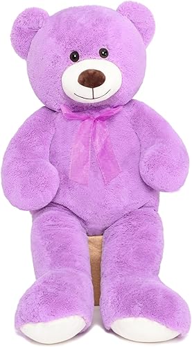 CYBIL HOME - Oso de peluche gigante para novias y niños, 35 pulgadas, (color morado).