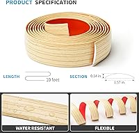 Vista 5 de Art3d Tira de transición de vinilo autoadhesiva, divisor de suelo laminado y azulejos, umbral de alfombra, 10 pies, 1.57 pulgadas, amarillo álamo